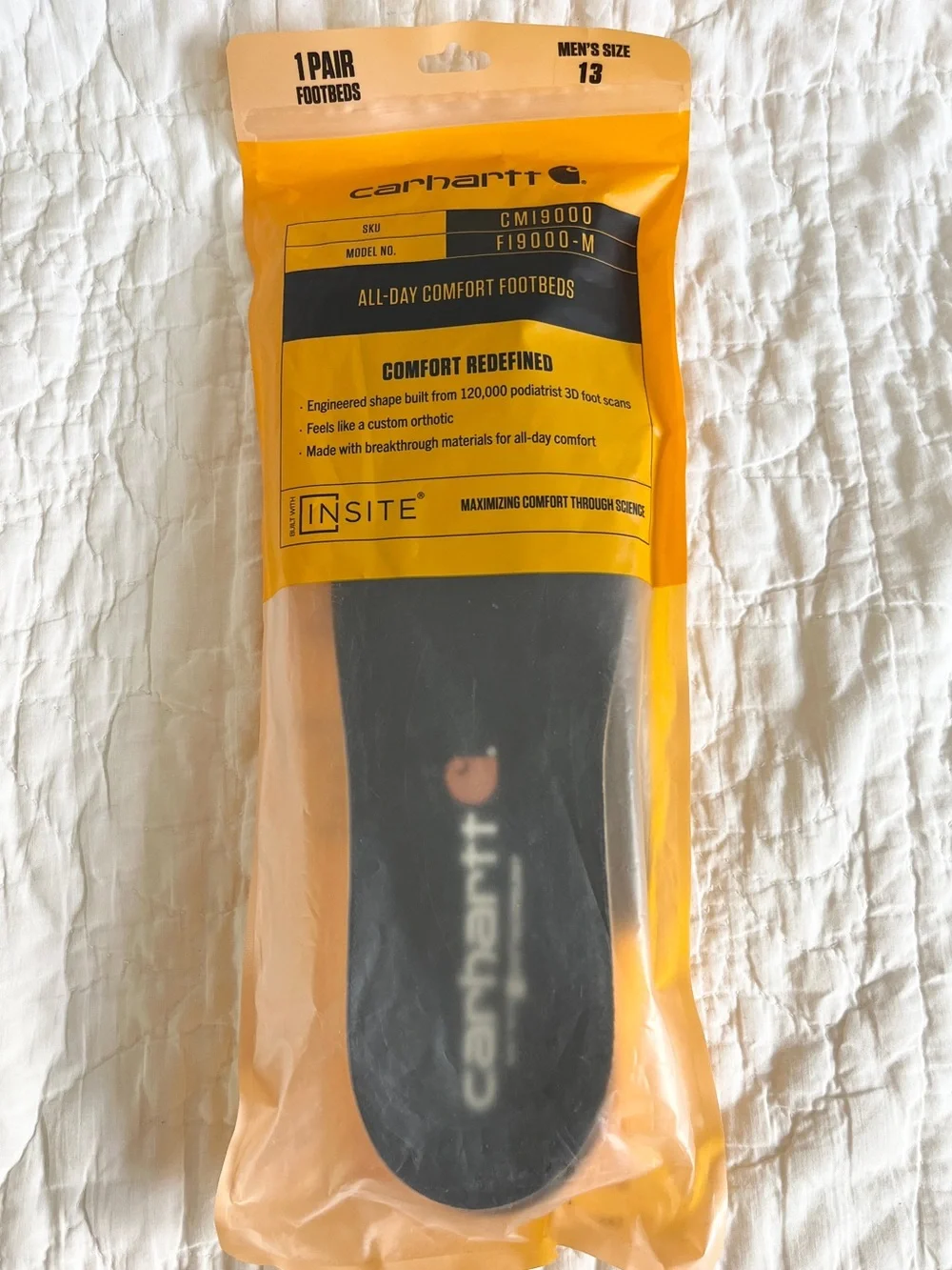 NEW Men’s Size 13 Carhartt Insite Insoles Footbed Precision Technology CMI9000